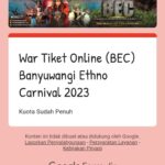 Tidak Sampai 1 Jam 500 Tiket Undangan Banyuwangi Ethno Carnival (BEC) Ludes