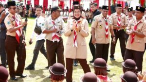 Bupati ipuk peringatan hari pramuka ke 68