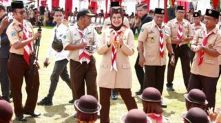 Bupati ipuk peringatan hari pramuka ke 68