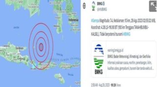 gempa 7,4 sr tanah bumbu kalimantan selatan