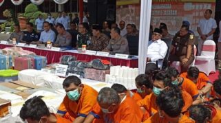 pemusnahan barangbukti narkoba di polda jatim