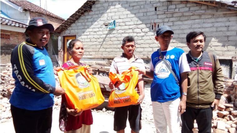 Dinas Sosial Kabupaten Banyuwangi, Salurkan Bantuan pada korban gempa Rumah Ambruk di Desa Labanasem