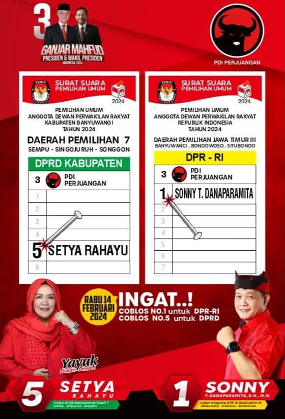 Setya Rahayu, Caleg PDI Perjuangan Dapil 7 Banyuwangi