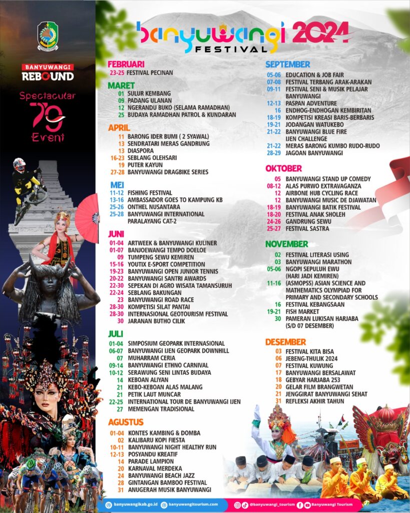 Catat Jadwal 79 Event Banyuwangi Festival 2024 Jadwal Lengkap Banyuwangi Festival 2024 - Banyuwangi Tourism