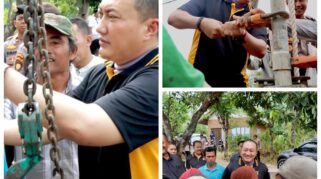 Polresta Banyuwangi Buatkan Sumur Bor untuk Warga Daerah Rawan Kekeringan di Banyuwangi