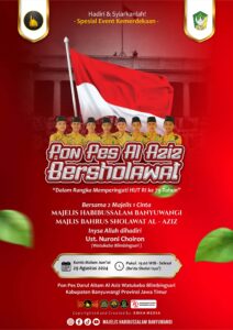 Pondok Pesantren Al Aziz Gelar Sholawat Kolosal dalam Peringatan HUT RI ke-79 di Banyuwangi