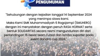 Pers Rilis - Pengunduran diri dari Pertandingan 16 Besar Tim Futsal dan Supporter SMUHERO di Dandim Cup 2024