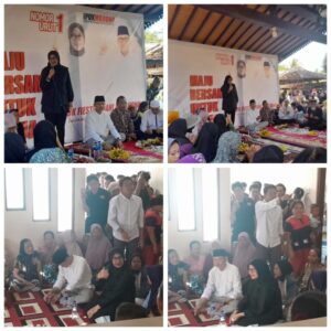 Ipuk Fiestiandani, Calon Bupati Banyuwangi, menggelar sosialisasi di Desa Aliyan, Kecamatan Rogojampi. Disambut antusias, ia soroti keberhasilan program kesehatan unggulan dan penurunan angka stunting.