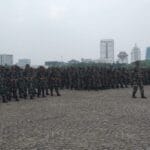 Personel Kodim 0825 Banyuwangi Asah Kemampuan Penanganan Huru Hara di Monas