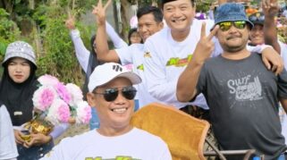 Gus Makki Bersama Relawan Pawai Budaya di Desa Mangir, Kecamatan Rogojampi, Kabupaten Banyuwangi