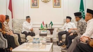 Mendikdasmen Abdul Mu'ti bertemu dengan Ketua Umum PBNU Gus Yahya