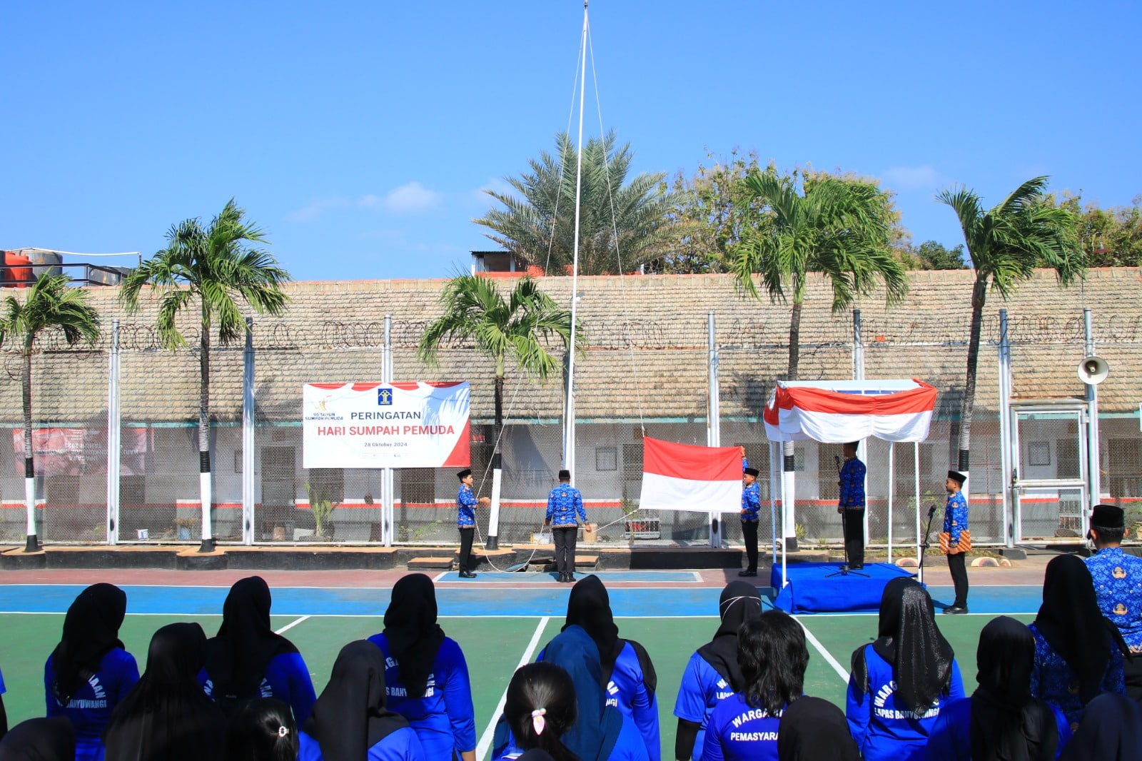 Upacara Hari Sumpah Pemuda di Lapas Banyuwangi