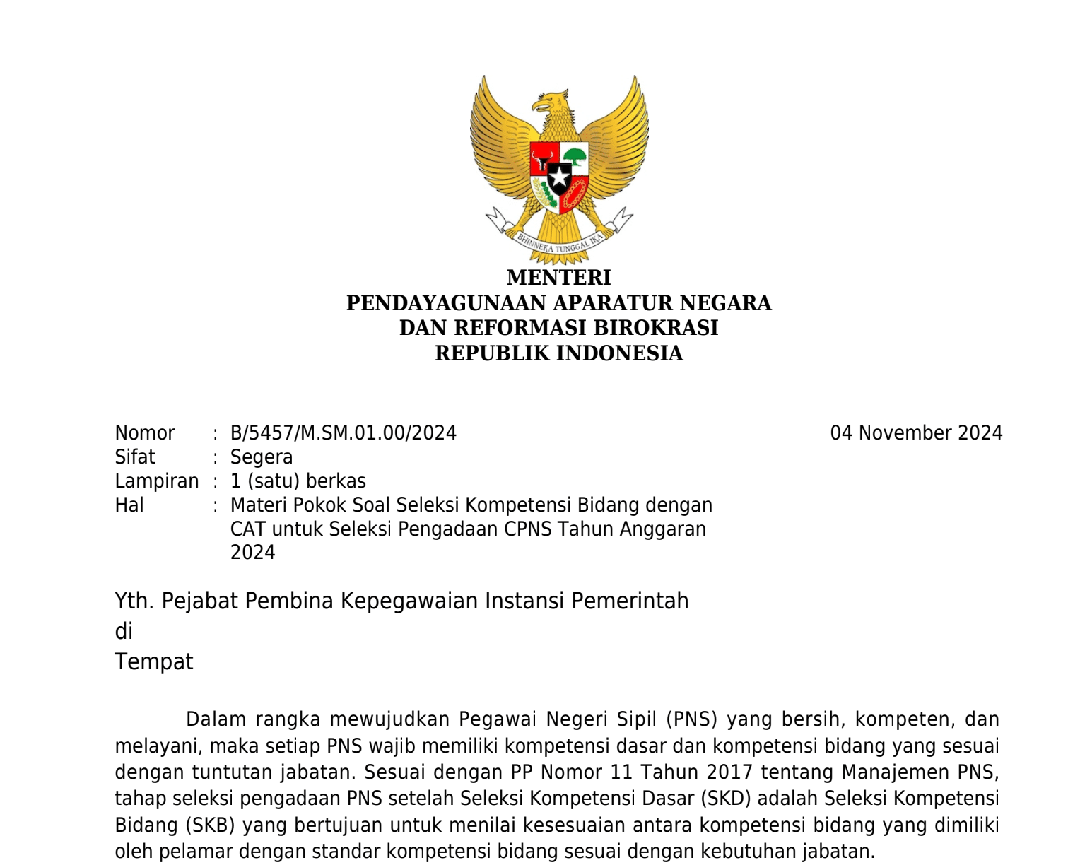 Siap Hadapi SKB CPNS 2024? KemenPAN RB Bagikan Kisi-Kisi Materi, Download PDF-nya Disini! Siap Hadapi SKB CPNS 2024? KemenPAN RB Bagikan Kisi-Kisi Materi, Download PDF-nya Disini!
