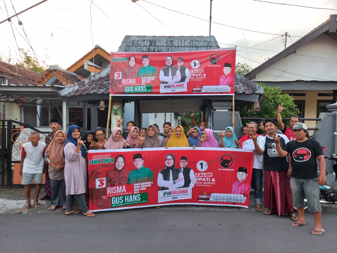 Simpatisan Sonny T. Danaparamita Optimis Ipuk-Mujiono dan Risma-Gus Hans Menangkan Pilkada 2024 Simpatisan Sonny Deklarasikan Dukungan untuk Risma-Gus Hans dan Ipuk-Mujiono.