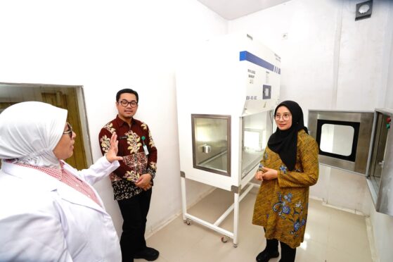 Bupati Ipuk Fiestiandani meninjau fasilitas kemoterapi di RSUD Blambangan.