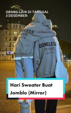 Ilustrasi seseorang mengenakan sweater.