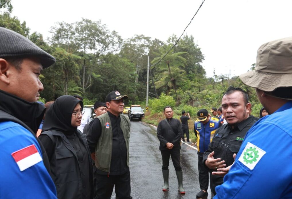 Bupati Ipuk meninjau kawasan hulu di Banyuwangi.