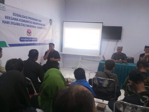 Sosialisasi JKN kepada komunitas disabilitas.