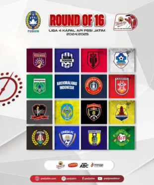 Babak 16 besar Liga 4 Kapal Api PSSI Jatim 2024-2025.