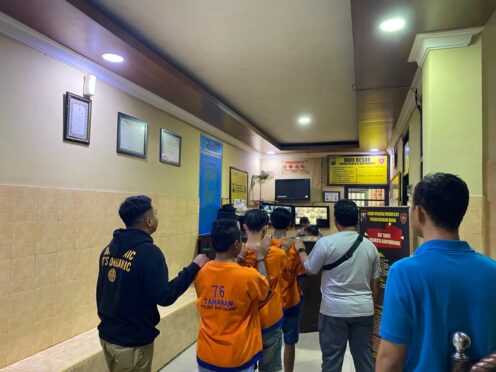 Foto Tersangka Pengedar Okerbaya di Polresta Banyuwangi