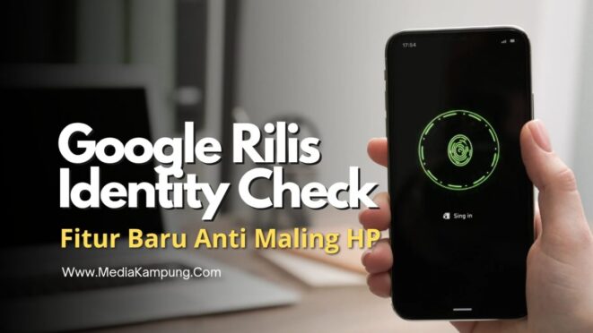 Smartphone dengan fitur keamanan biometrik.