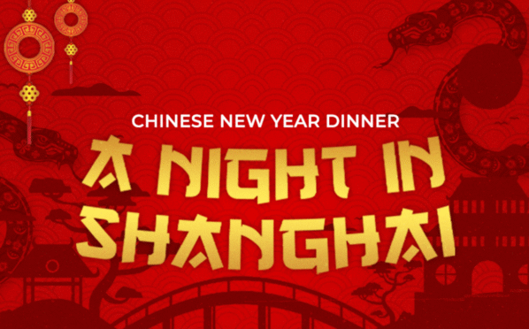 promosi Gala Dinner "A Night in Shanghai" di Kokoon Hotel Banyuwangi dengan tema dekorasi Imlek.