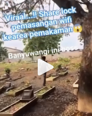 tangkap layar dari medsos instagram - pemasangan wifi di pemakaman banyuwangi