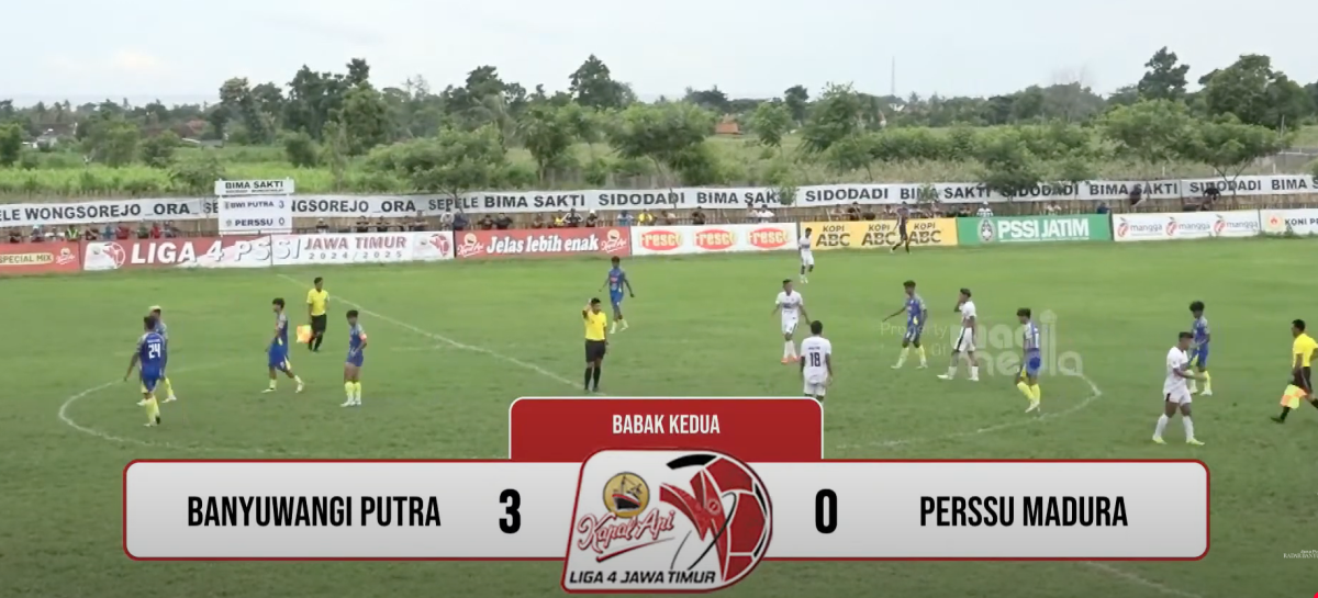 tangkapan layar pertandingan banyuwangi putra vs perssu madura