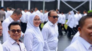 Ipuk-mujiono ikuti pelantikan bupati dan wakil bupati di jakarta