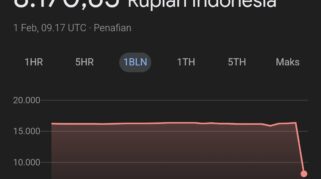Kesalahan nilai tukar dollar AS ke Rupiah di google