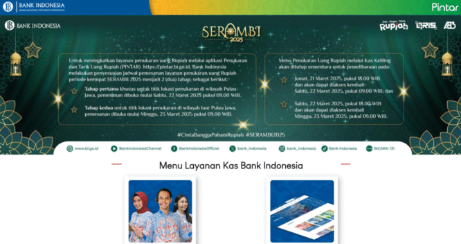 penukaran uang jelang lebaran 2025 lewat pintar.bi.go.id
