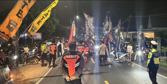 Personel Gabungan Amankan Pelantikan Warga Baru PSHT