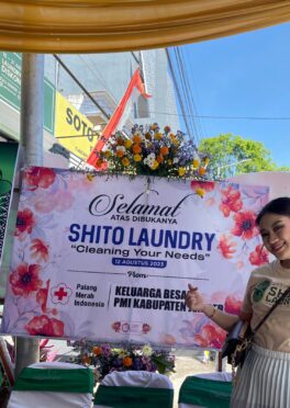 Karangan Bunga Ucapan Selamat untuk Usaha Laundry dari Ketua PMI Jember