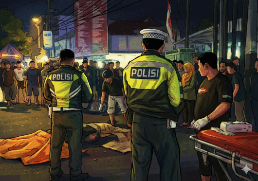 Evakuasi kecelakaan maut di depan Pasar Rogojampi Banyuwangi