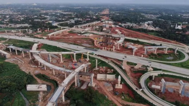 Proyek pembangunan Tol Japek II yang ditarget rampung 2026