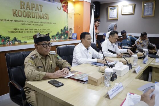 Suasana Rakor Nataru 2026 Banyuwangi membahas arus penyeberangan Ketapang–Gilimanuk