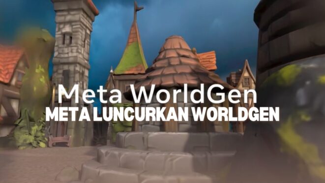 Tampilan Meta WorldGen yang membuat dunia virtual 3D dengan AI