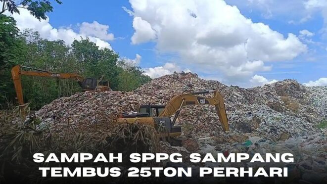 Truk sampah DLH membawa sampah SPPG ke TPA Sampang