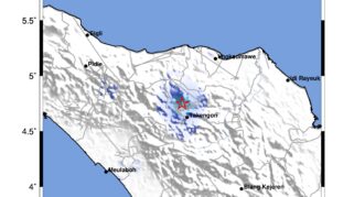 Peta episentrum gempa BMKG di Bener Meriah Aceh