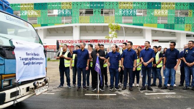 Bank Mandiri salurkan bantuan Mandiri Tanggap Bencana di Aceh.