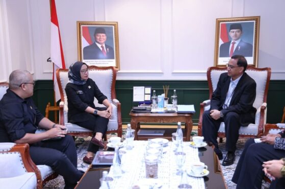 MenPANRB Rini Widyantini saat membahas penyelamatan arsip pascabencana.