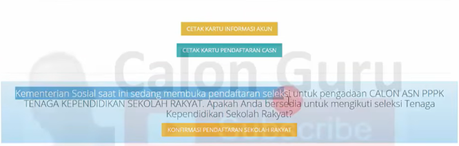 Notifikasi Seleksi PPPK Sekolah Rakyat 2025 pada dashboard SSCASN