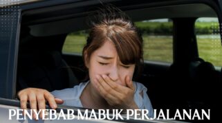 Ilustrasi penyebab mabuk perjalanan akibat konflik sinyal antara mata dan telinga.