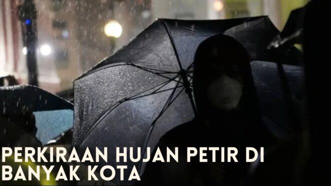 Prakiraan cuaca BMKG 8 Desember 2025 menunjukkan hujan di berbagai kota Indonesia.
