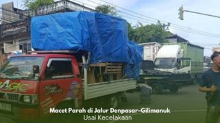 Kemacetan panjang di jalur Denpasar–Gilimanuk akibat kecelakaan truk