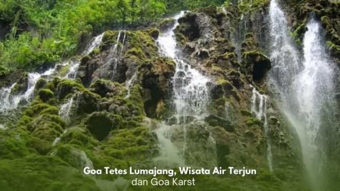 Goa Tetes Lumajang air terjun dan goa karst