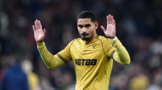 Maxence Lacroix saat laga Arsenal vs Crystal Palace