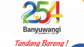 Flayer Harjaba Banyuwangi 2025 dengan tema tandang bareng