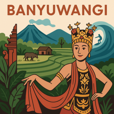 ilustrator yang menggabarkan tentang Kabupaten Banyuwangi