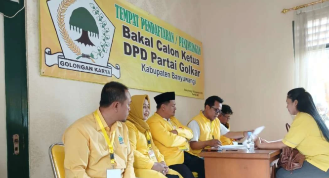 Pendaftaran bakal calon Ketua DPD Partai Golkar Banyuwangi